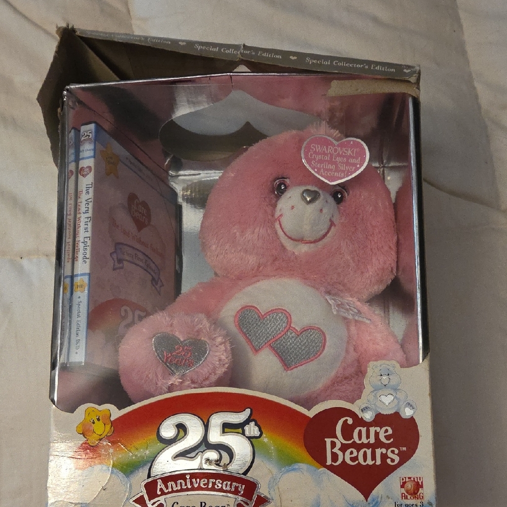 Care Bears 25th Anniversary Pink Plush with Heart Details